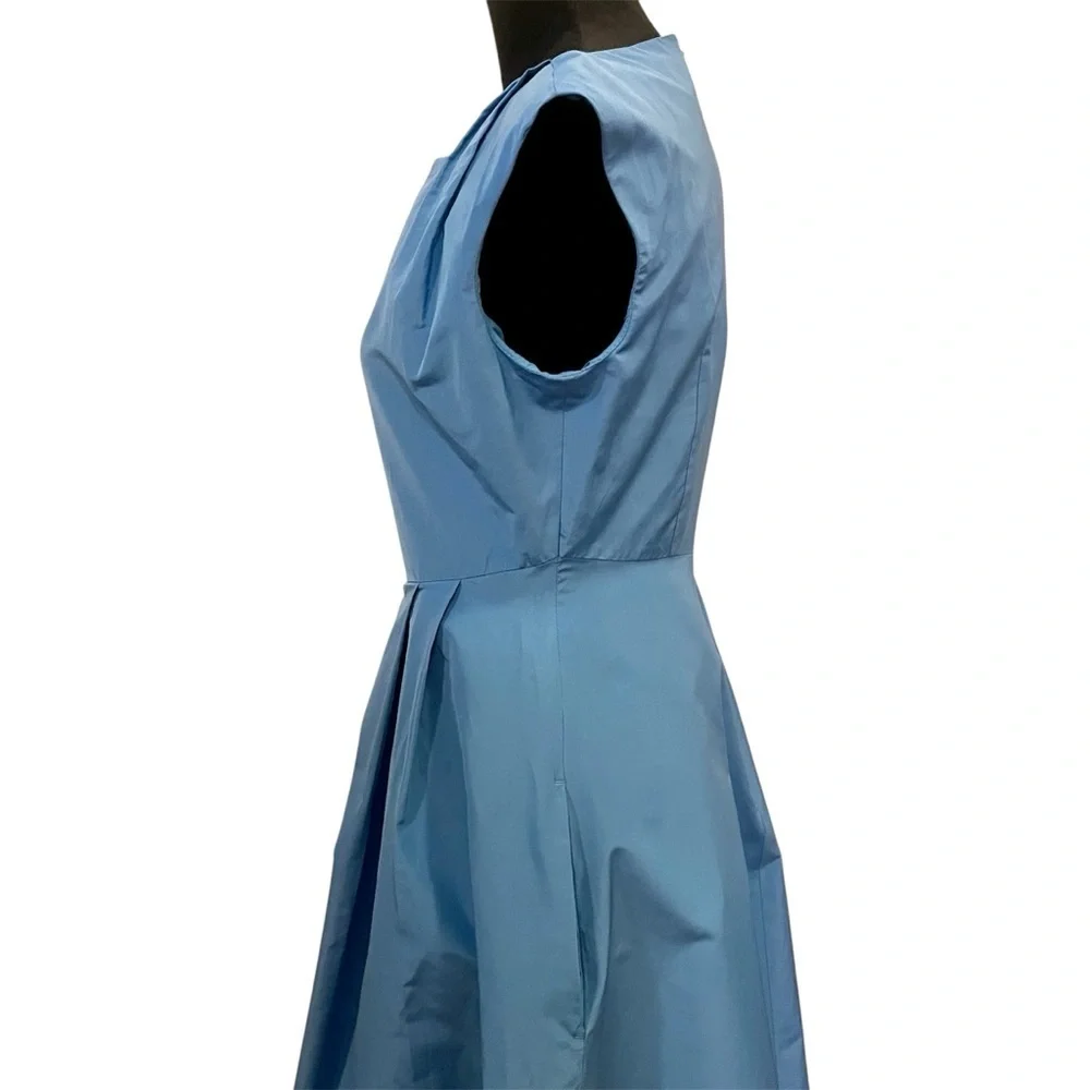 Max Mara Weekend Blue Fit and Flare Classic Taffeta Dress size 2 or 4 US. - Picture 4 of 10